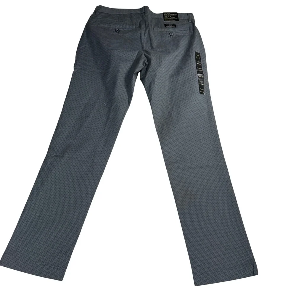 Banana Republic Fulton Skinny Chino Pants Mens 31x30 Grey Geometric Stretch
